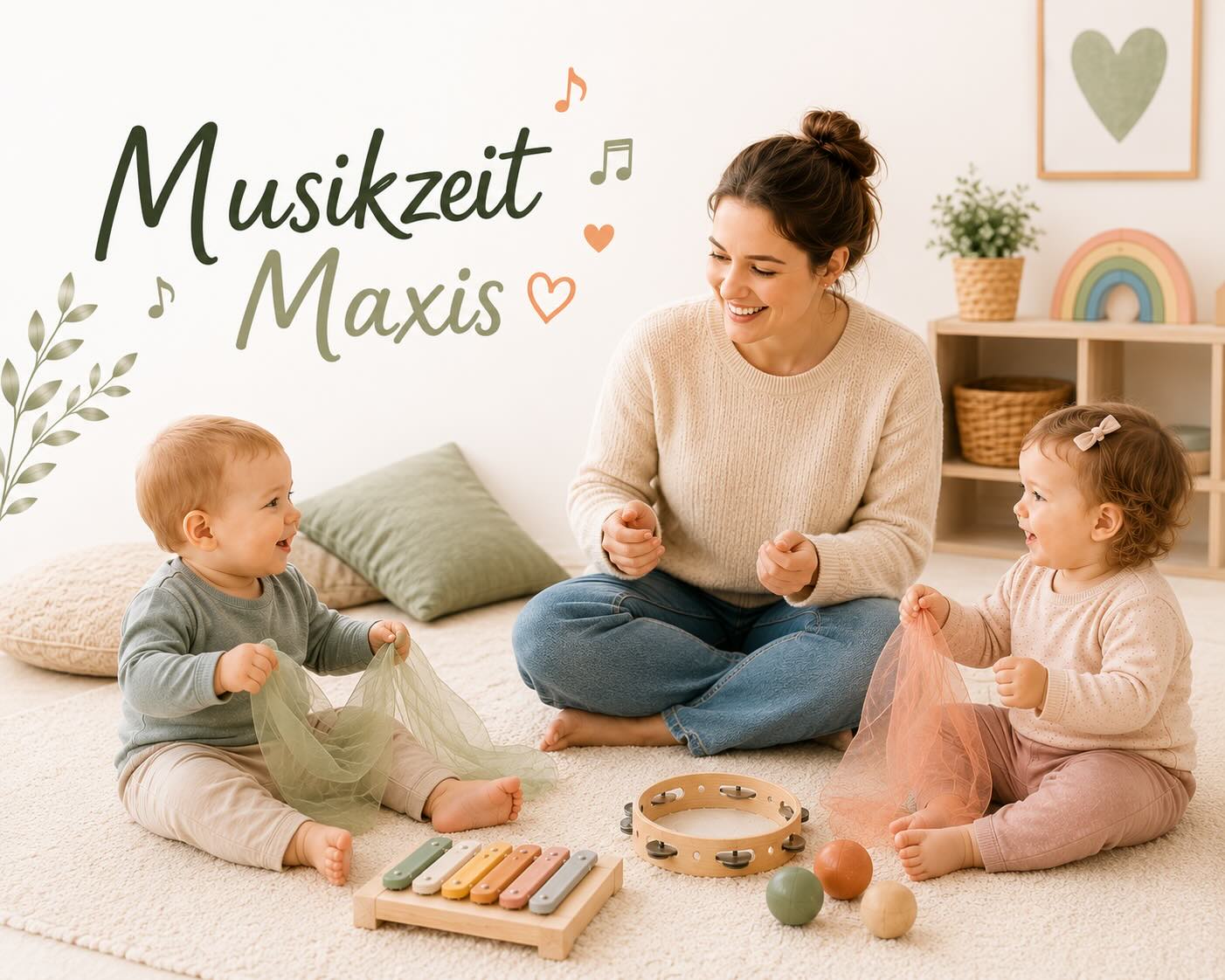 Instrumente und Tücher im Musikkurs